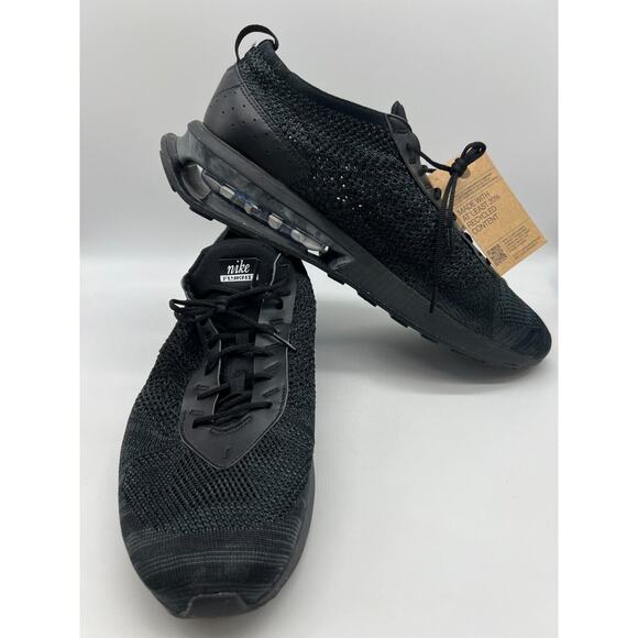 Nike Air Max Flyknit Racer Triple Black Shoes FD2764-001 Men's Size 15 - Picture 5 of 12